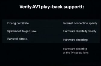 Как проверить поддержку воспроизведения контента в формате AV1 с учётом битрейта, скорости интернет‑канала и аппаратного декодирования на уровне чипа ТВ‑приставки