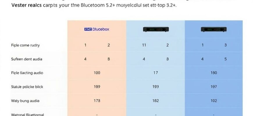 Сравнение разных моделей ТВ‑приставок по поддержке внешних модулей Bluetooth 5.2+ для передачи многоканального звука без задержек