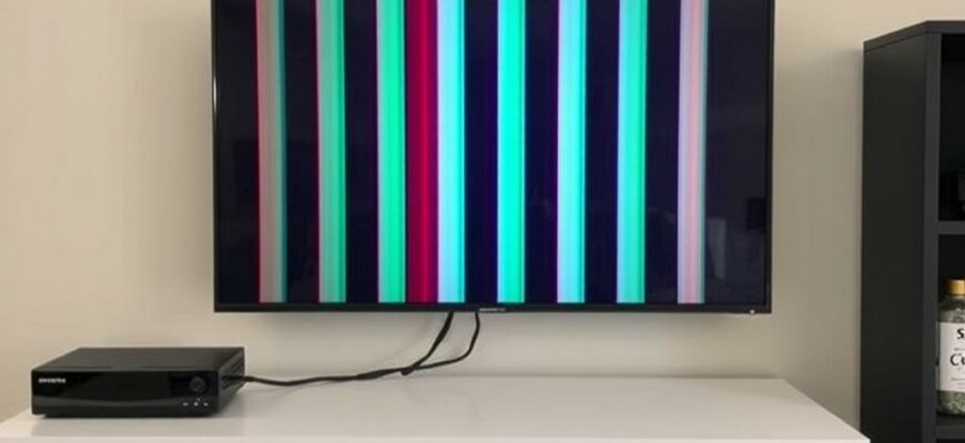 Как устранить появление вертикальных полос на экране при использовании ТВ‑приставки с длинным HDMI‑кабелем