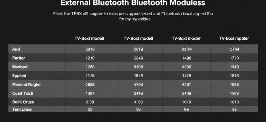 Сравнение разных моделей ТВ‑приставок по поддержке внешних модулей Bluetooth для акустики: практическое руководство