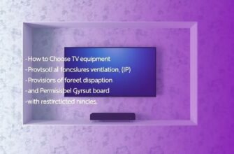 Как выбрать ТВ‑оборудование с учётом требований к пылезащите (IP‑класс), организации принудительной вентиляции, отводу тепла и допустимому уровню шума при установке в закрытой нише из гипсокартона с ограниченным воздухообменом